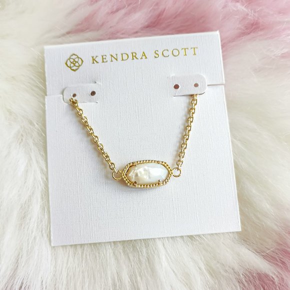 Kendra Scott Jewelry - Gold Elaina Ivory Pearl Adjustable Chain Bracelet